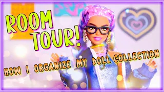 Barbie ROOM TOUR 2024 + MIND GAMES UPDATE! How to Organize Doll Collection Cozy Chat Vlog | 1k Subs!