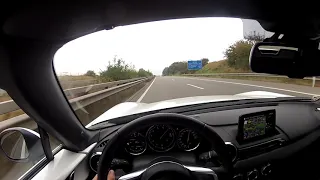 TOP SPEED MX-5 ND 184 POV VIEW - Autobahn - over 230 km/h