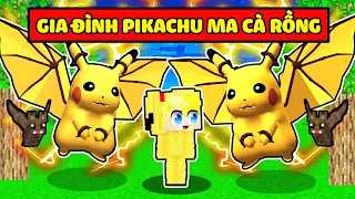 TÔ GÀ EM BÉ ĐƯỢC GIA ĐÌNH MA CÀ RỒNG PIKACHU NHẬN NUÔI TRONG MINECRAFT *TÔ GÀ 100 NGÀY PIKACHU TẬP 3