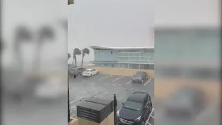 ‘There goes that roof’: High winds tear roof off Daytona Beach building