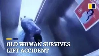 Old woman nears death in lift accident in China