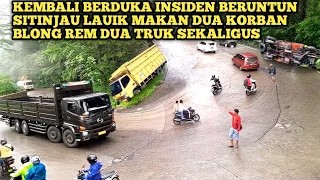 KEMBALI BERDUKA INSIDEN BERUNTUN SITINJAU LAUIK MAKAN DUA KORBAN BLONG REM DUA TRUK SEKALIGUS