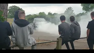 Burnouts, pops and bangs at the Elvaston castle car meet