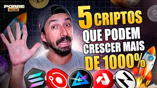 5 CRIPTOS que podem EXPLODIR - SOLANA, CKB, RENDER, AKASH e BEAM