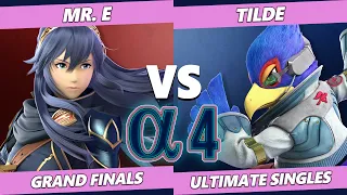 Alpha 4 GRAND FINALS - Mr. E (Lucina) Vs. Tilde (Falco) SSBU Ultimate Tournament