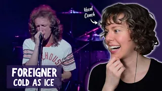 Foreigner LIVE! Vocal Analysis of Lou Gramm singing "Cold As Ice"