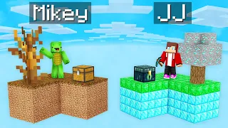 Mikey Poor vs JJ Rich SKYBLOCK Survival Battle in Minecraft (Maizen)