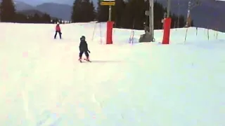 Teaching a 5 year old to ski