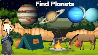 Find Planets | Hide Seek Game | 8 Planets - Mercury Venus Earth Mars Jupiter Saturn Uranus Neptune