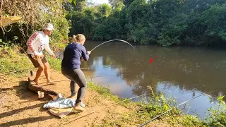 VOLTEI NO RIO MEIA PONTE E JÁ FUI SURPREENDIDO NA CEVA! pescaria.