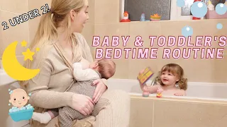 SOLO BEDTIME ROUTINE WITH BABY & TODDLER | NIGHT ROUTINE WITH 2 UNDER 2 | STAY AT HOME MUM UK 2022
