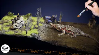 How to make zombie crocodile Diorama｜Zbrush｜3D printer｜Polymer Clay｜Epoxy resin｜DIY ｜tutorial