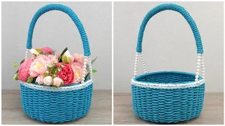 Basket Easy and Simple from the Cord with your own hands