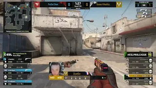 ZYWOO INSANE 1V5 CLUTCH AGAINST FAZE CLAN | DUST2 | ESL PRO LEAGUE SEASON 13 | FAZE CLAN VS VITALITY