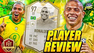 97 PRIME ICON MOMENTS RONALDO PLAYER REVIEW! BEST FIFA PLAYER EVER! PRIME MOMENTS R9! FIFA 21