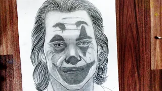 How to draw Joker easy step by step for beginners || Joker pencil drawing