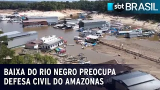 Baixa do Rio Negro preocupa Defesa Civil do Amazonas | SBT Brasil (12/09/23)