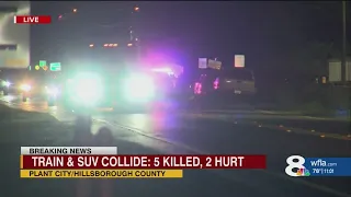 Five killed, two seriously injured in train versus vehicle crash in Plant City