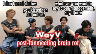 wayv being a chaotic mess in their phantom fanmeeting lives