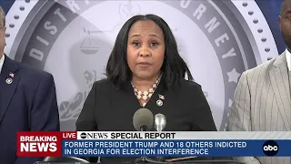 Fulton County DA Fani Willis speaks after indicting Donald Trump, 18 others