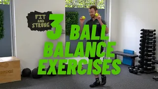 Fun balance exercises you can do with a tennis ball!