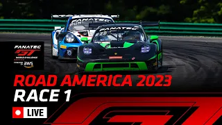 LIVE | Race 1 | Road America | Fanatec GT World Challenge America Powered by AWS 2023