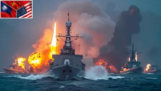 Xi Jinping's ENTERING A NEW WAR? U.S-Taiwan missile Frigates attacked  CHINA fleet near islands