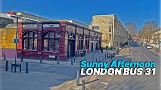 Sunny afternoon bus ride through west London's streets - Bus Route 31 - Shepherd's Bush to Camden 🚌