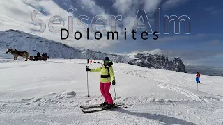 Ab auf die Piste: Europa´s grösste Hochalm Seiser Alm 2024  Dolomiten  inkl. Ausflug Skiing Holidays