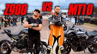 Z900 VS MT10 Drag Race | arrancones | piques