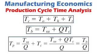 Manufacturing Economics - The Production Cycle Time Analysis.