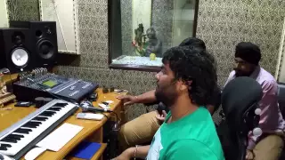 Studio flute dubbing session with Ajay Parssana ji