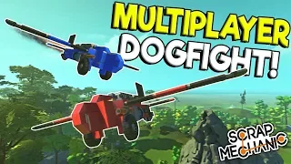 MULTIPLAYER CARDBOARD PLANE DOGFIGHT! - Scrap Mechanic Multiplayer Gameplay - Plane Challenge