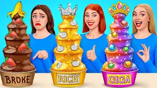 Rich vs Broke vs Giga Rich Food Challenge | Crazy Challenge by TeenDO Challenge