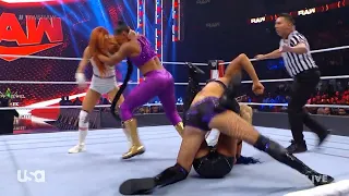 Becky Lynch & Charlotte Flair Vs Sasha Banks & Bianca Belair   WWE RAW 10/11/2021
