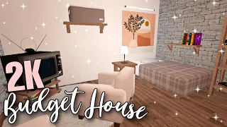 Bloxburg: 2k Budget House [NO GAMEPASS] Aesthetic Cheap Budget Tiny Home Speedbuild + Tour || ROBLOX