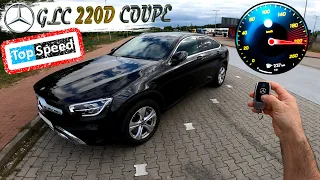 MERCEDES BENZ GLC 220D 4MATIC COUPE 2020 TOP SPEED DRIVE ON GERMAN AUTOBAHN