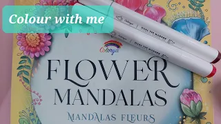 Full flip through and colour with me in Colorya's 'flower Mandalas' with the 96 set of their markers