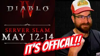 WE GET TO PLAY AGAIN! - Diablo 4 - Server SLAM