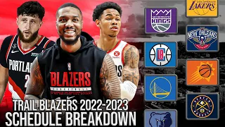 Portland Trail Blazers 2022-2023 Schedule Breakdown | Full In-Depth Analysis