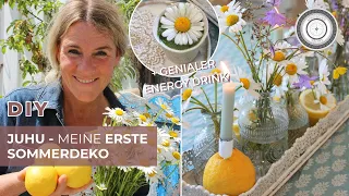 DIY - Ich dekoriere meine neue Küche, ERSTE SOMMERTISCHDEKO mit ZITRONEN, gesündester ZITRONEN SHOT