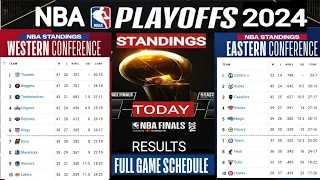 NBA standings today ; NBA playoffs 2024 ; NBA games today ; NBA schedule ; NBA standings 2023-24