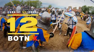 Buhurt Tech TV GoPro | BOTN X 12vs12 Ukraine vs Israel 60fps