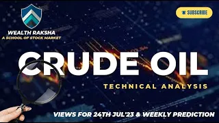 Crude Oil Prediction for Monday 24 July 2023 || Weekly Analysis of Crude Oil #WealthRaksha
