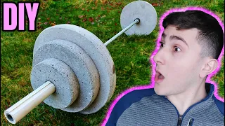 How to make a DIY BARBELL | Homemade Olympic Bar