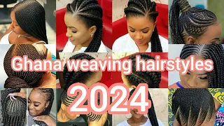 💖🌸 Cute Ghana weaving hairstyles | Cornrows braids #hairstyle  2023 & 2024| Braids #hairstyles