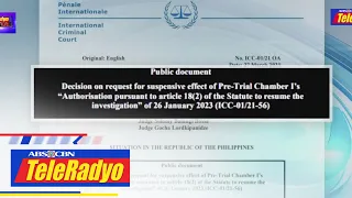 ICC Appeals Chamber ibinasura ang apela ng PH gov't sa pagpapatigil ng probe vs. war on drugs