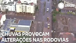 Chuvas provocam alterações no tráfego nas rodovias do RS