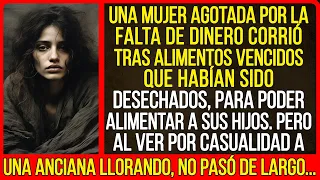 Apresurándose tras productos caducados, una mujer vio accidentalmente a una anciana llorando.