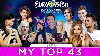 Eurovision ESC 2016: MY TOP 43